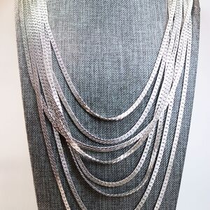 VINTAGE 1980s MONET MULTISTRAND NECKLACE *signed*